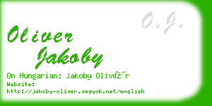 oliver jakoby business card